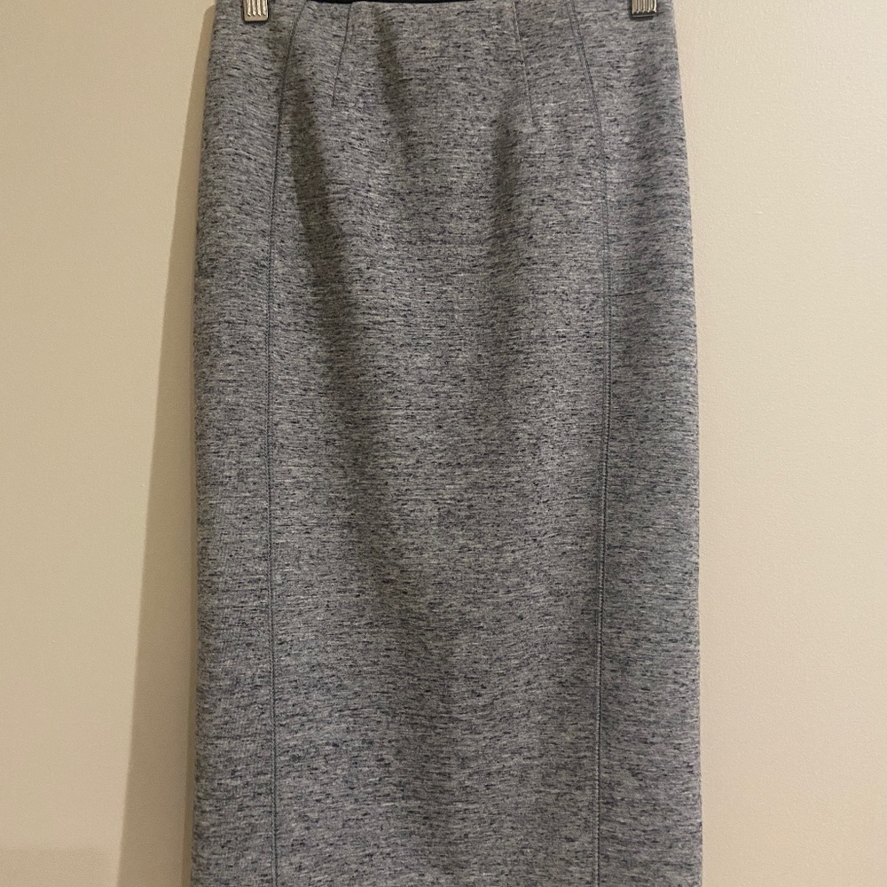 Gray High Waisted Pencil Skirt